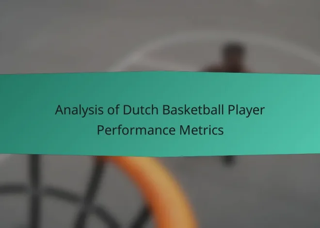 Analysis of Dutch Basketball Player Performance Metrics