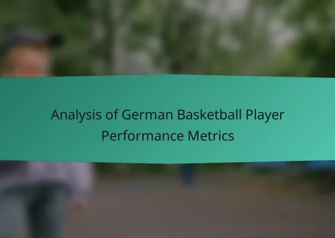 Analysis of German Basketball Player Performance Metrics