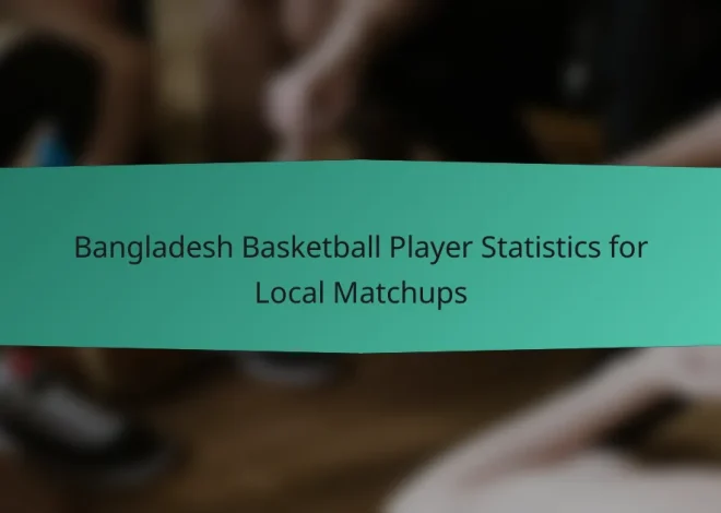 Bangladesh Basketball Player Statistics for Local Matchups