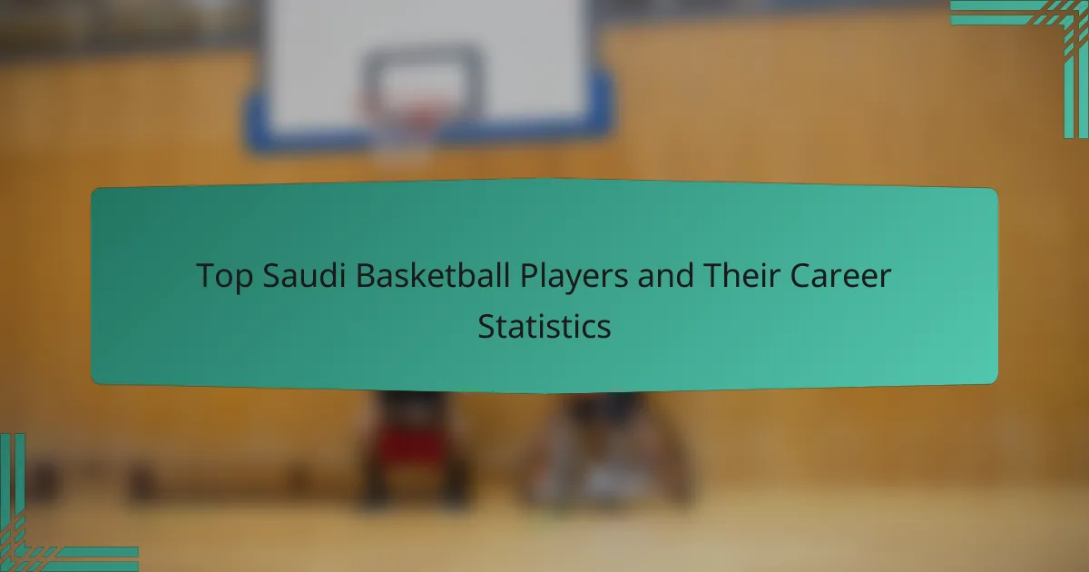 Top Saudi Basketball Players and Their Career Statistics