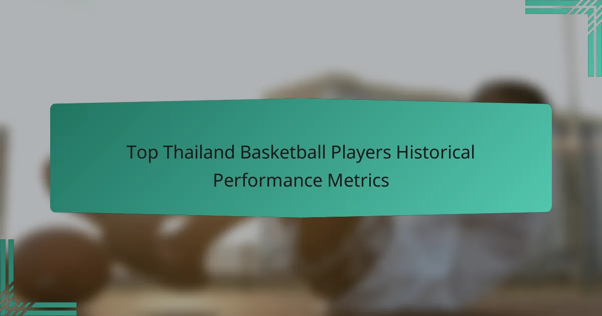 Top Thailand Basketball Players Historical Performance Metrics