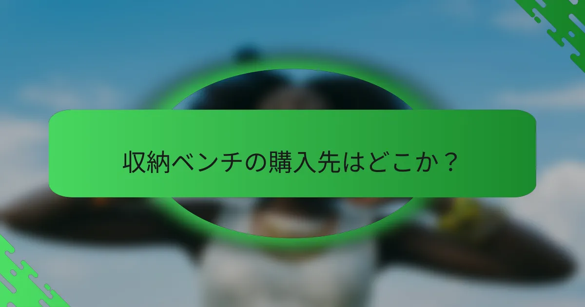 収納ベンチの購入先はどこか？
