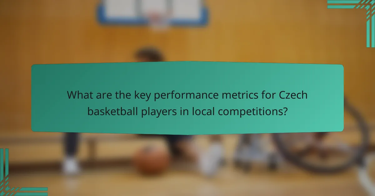 What are the key performance metrics for Czech basketball players in local competitions?