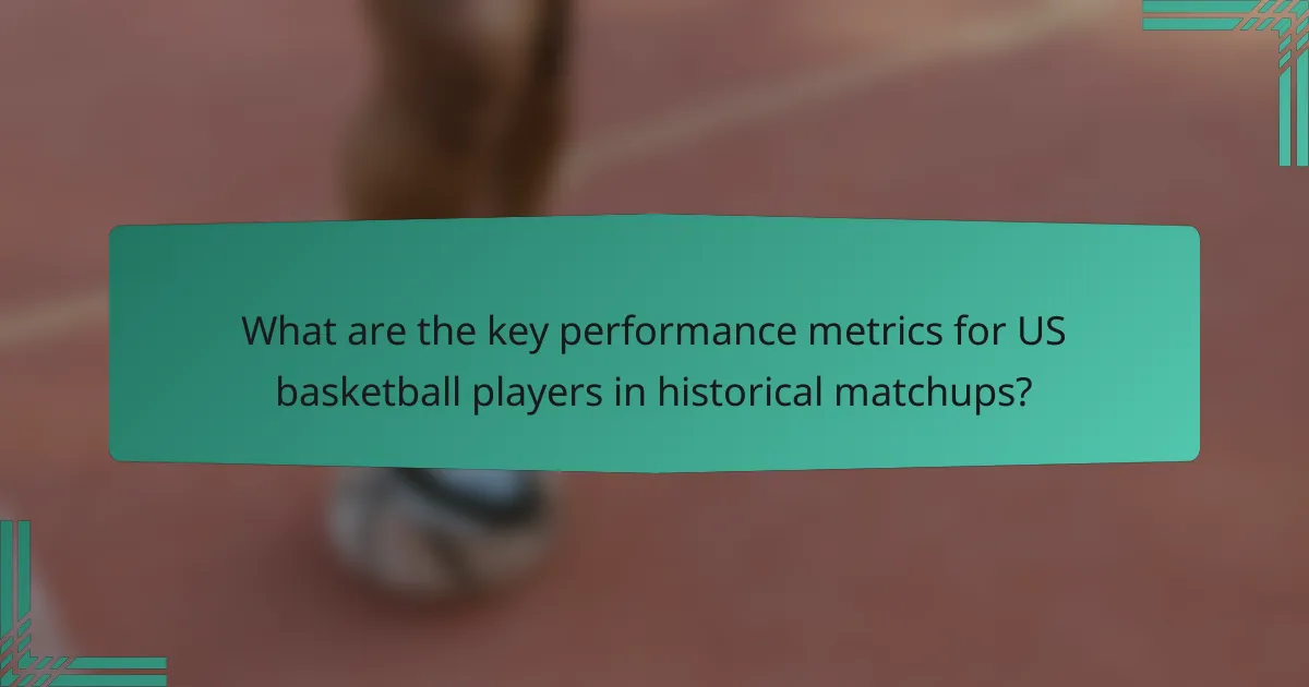 What are the key performance metrics for US basketball players in historical matchups?