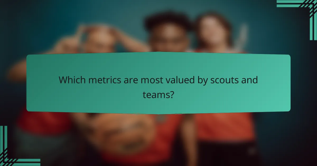 Which metrics are most valued by scouts and teams?